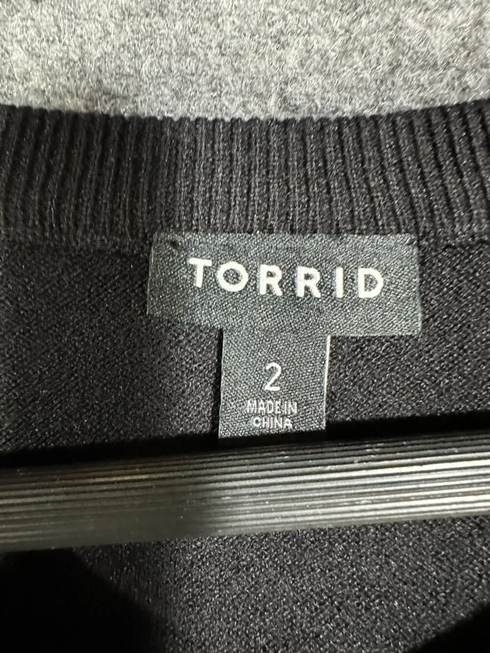 Torrid Sweater Womens 2X Cardigan Black Button Up Long Sleeve Ribbed Hem Cuffs